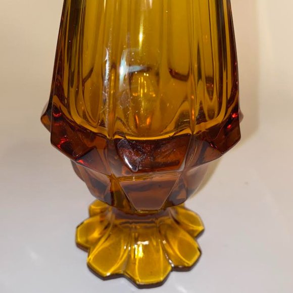 Fenton - Rose Amber Vase - 15" - Picture 4 of 6